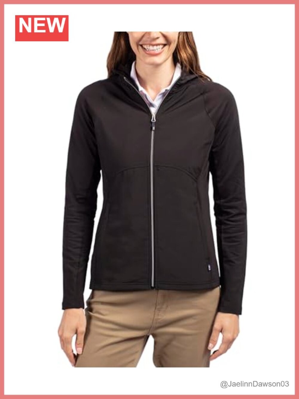 Cutter & Buck Adapt Hybrid Full Zip Hoodie Recycled Poly Water Repellent